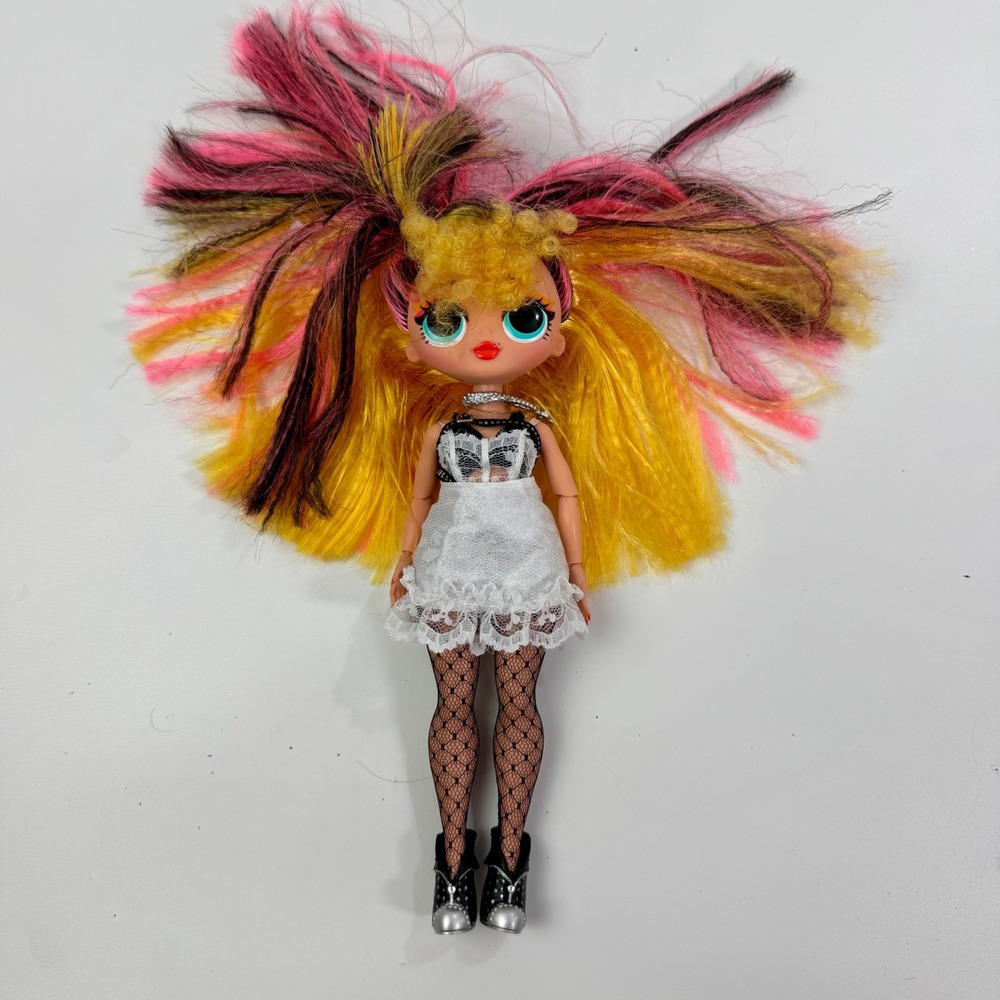 LOL Surprise OMG Remix Pop BB Fashion Doll 80s Pop Star Lace Dress Pink Yellow‎